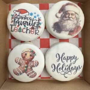 Santa’s Favorite Teacher Boxed White Fudge Oreos - Image 2