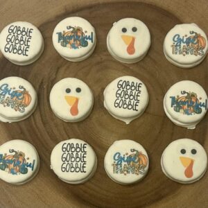 Thanksgiving White Fudge Dipped Oreos