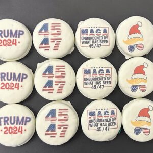 Trump Themed White Fudge Dipped Oreos