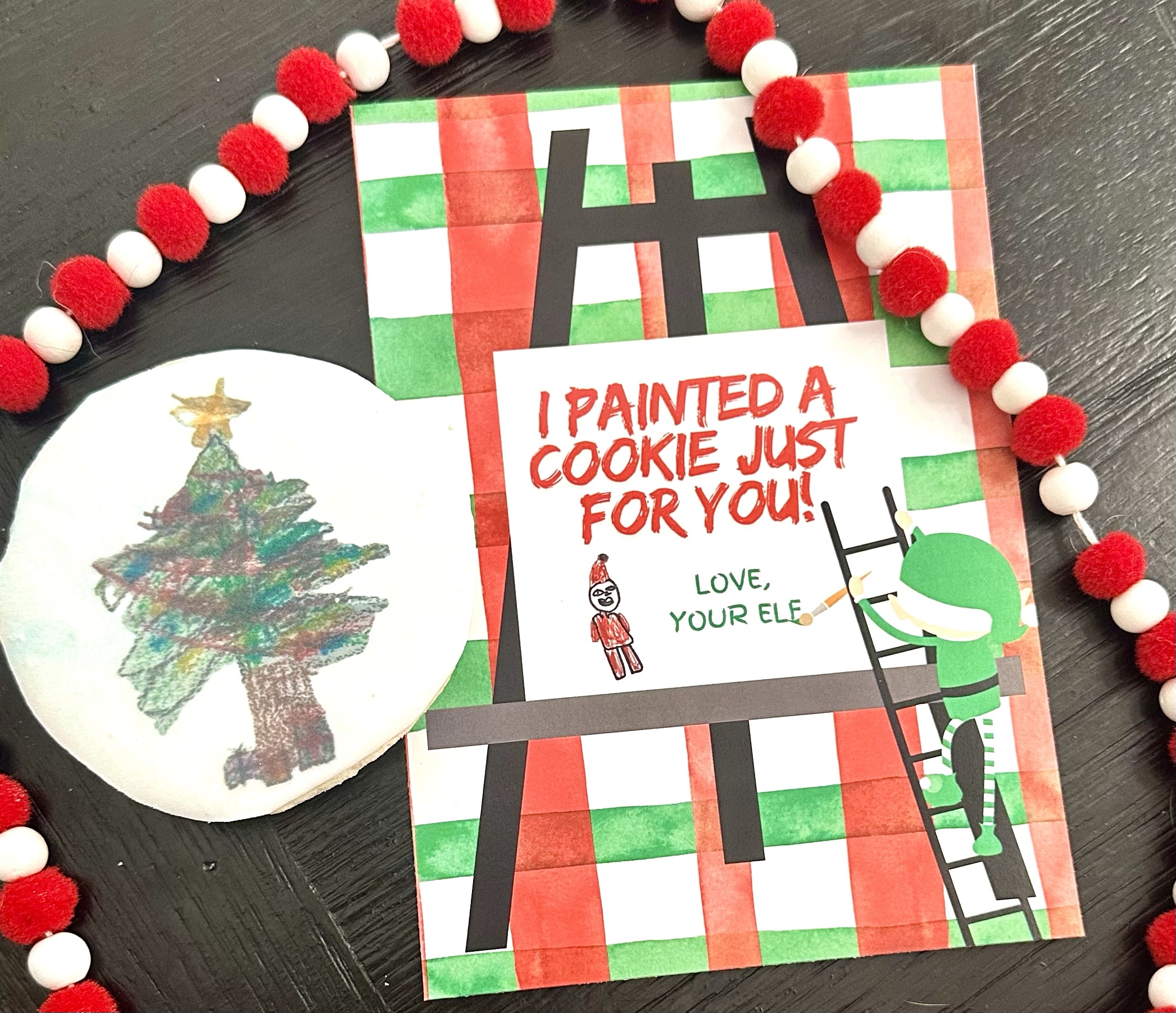 Elf Printed Artwork Cookies - Image 2