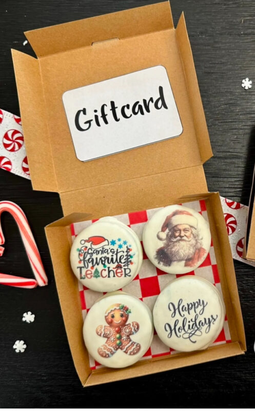 Santa's Favorite teacher giftcard oreo combo