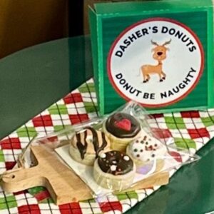 Alternative view of Dasher's Donuts Elf Set — Printable Gift Tags + Box Stickers