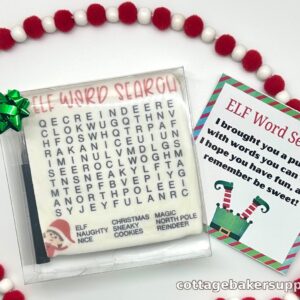 Alternative view of Elf Word Search Cookie Set — Printable 3x3 Card + Eddie Print File